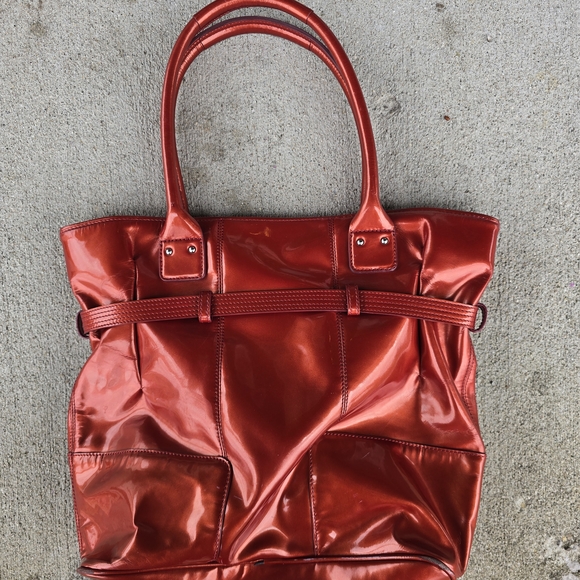 Calvin Klein Metalic Red Tote Bag - Picture 2 of 7